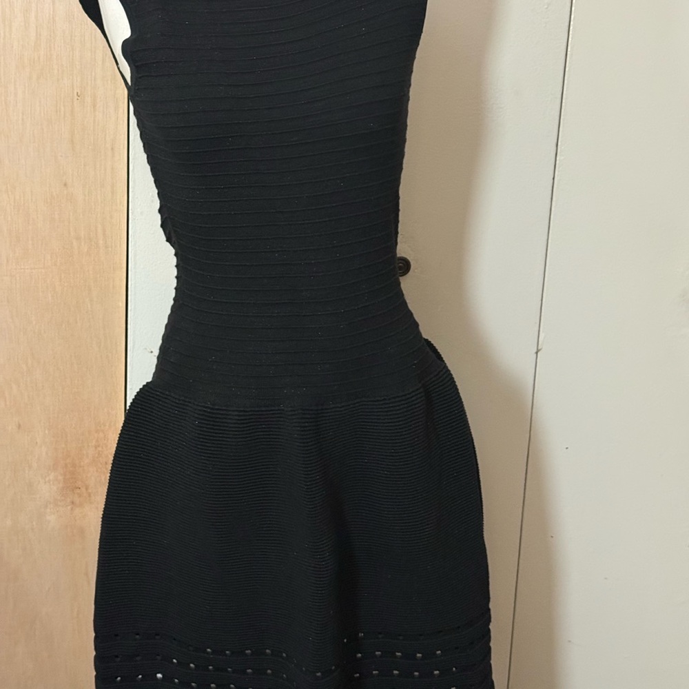 Maje Black One Shoulder Dress